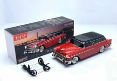 Torima WS-1955 Klasik Araba Usb-Tf-Fm Radyo Bluetooth Hoparlör Kırmızı