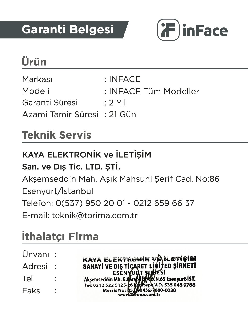 inface