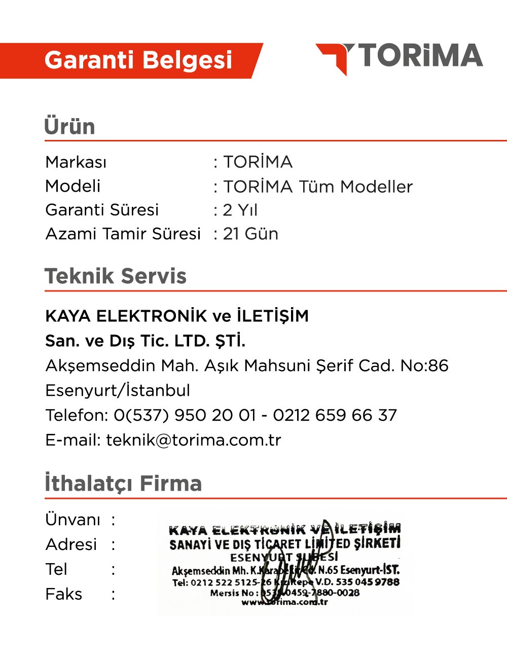 TORİMA