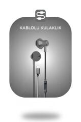 Kablolu Kulaklık Type-C Girişli Kulak İçi Kulaklık TC05 Gri
