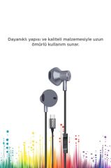 Kablolu Kulaklık Type-C Girişli Kulak İçi Kulaklık TC05 Gri
