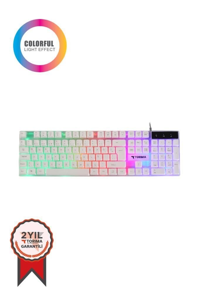 Kablolu Oyuncu Klavyesi TK03 Beyaz