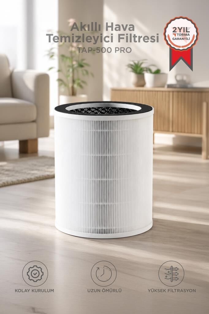 Akıllı Hava Temizleyici Filtresi Torima TAP-500 Pro Gri Filtre