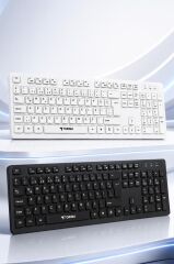 Kablolu Q Klavye Bilgisayar Ofis Klavyesi TK02 Beyaz