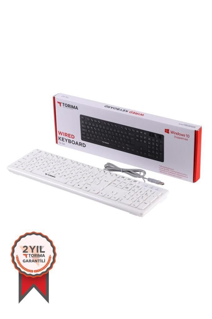 Kablolu Q Klavye TK02 Beyaz