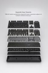 Kablosuz Q Klavye Mouse Seti TMK01 Siyah