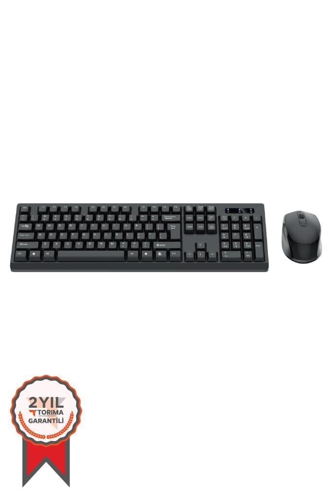 Kablosuz Q Klavye Mouse Seti TMK01 Siyah