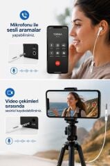 Kablolu Kulaklık Jack Girişli Kulakiçi Kulaklık YD20 Beyaz
