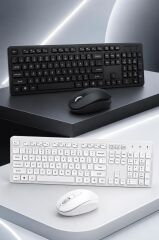 Kablosuz Q Klavye Mouse Seti TMK02 Siyah