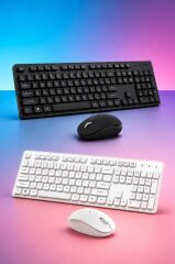 Kablosuz Q Klavye Mouse Seti TMK02 Siyah