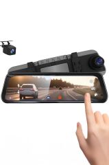 Lenovo M8/8804 Siyah 4K Araç içi 9.6 inç Dokunmatik Dikiz Ayna Gece Görüş GPS ÖnveArka Araç Kamerası