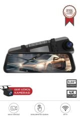 Lenovo M8/8804 Siyah 4K Araç içi 9.6 inç Dokunmatik Dikiz Ayna Gece Görüş GPS ÖnveArka Araç Kamerası
