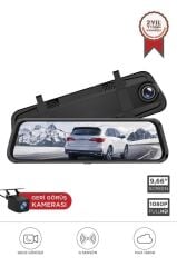 Lenovo V7AHD Siyah 1080P Araç içi 9.6inç Dokunmatik Dikiz Ayna Gece Görüşü Ön ve Arka Araç Kamerası