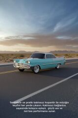 Bluetooth Hoparlör Retro Klasik Araba Tasarımlı TWS 10W FM USB Speaker D86 Koyu Yeşil