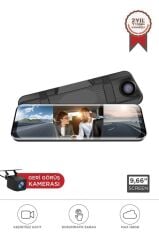 Araç İçi Kamera Wifi Dokunmatik 1080P Dikiz Ayna Ön İç ve Arka Araç Kamerası M9 9903 Plus Siyah