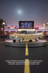 Bluetooth Hoparlör Retro Klasik Araba Tasarımlı TWS 10W FM USB Speaker D86 Bej