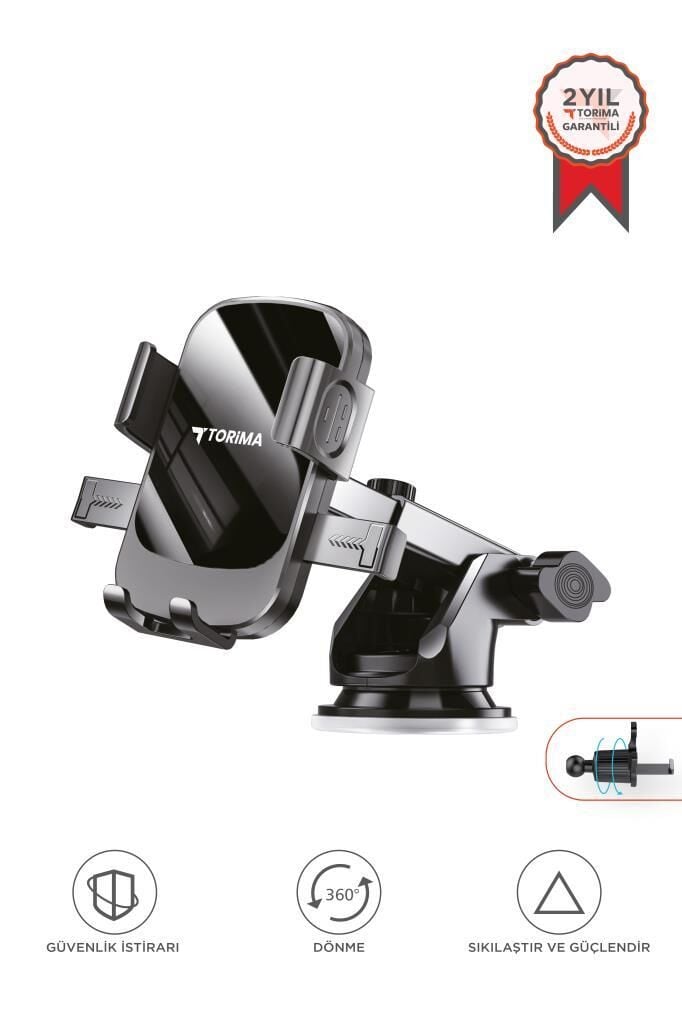 Telefon Tutucu 2si1 Arada Vakumlu Ev Ofis Araç İçi Oto Aksesuarları JX065 Siyah