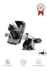 Telefon Tutucu 2si1 Arada Vakumlu Ev Ofis Araç İçi Oto Aksesuarları JX065 Siyah