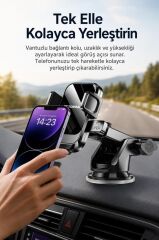 Telefon Tutucu 2si1 Arada Vakumlu Ev Ofis Araç İçi Oto Aksesuarları JX065 Siyah