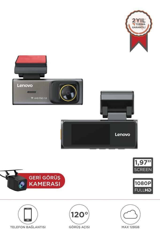 Lenovo S7/1970 Siyah Wifi Araç içi 1.97 İnç Ön Ve Arka Araç Kamerası