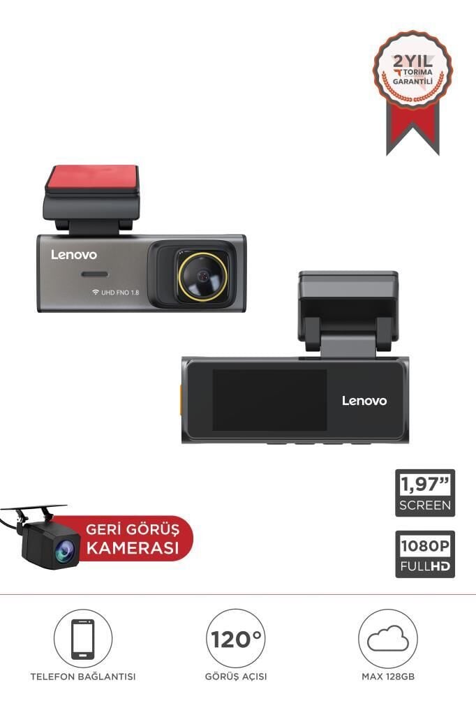 Lenovo S7/1970 Siyah Wifi Araç içi 1.97 İnç Ön Ve Arka Araç Kamerası