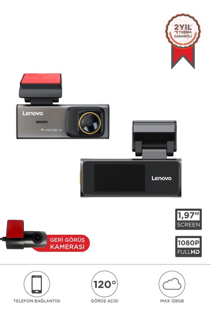 Lenovo S7/1970 Siyah Wifi Araç İçi  Ön Ve Arka Araç Kamerası