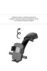 Telefon Tutucu 2si1 Arada Vakumlu Ev Ofis Araç İçi Oto Aksesuarları JX066 Siyah