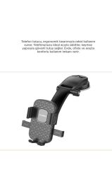 Telefon Tutucu 2si1 Arada Vakumlu Ev Ofis Araç İçi Oto Aksesuarları JX066 Siyah