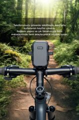 Telefon Tutucu 2si1 Arada Bisiklet Motosiklet ve Scooter Telefon Tutacağı JX067 Siyah