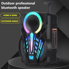 Torima NDR-P12 Mikrofonlu Kumandalı Rgb Ledli Taşınabilir Tekerlekli Bluetooth Hoparlör
