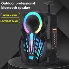 Torima NDR-P12 Mikrofonlu Kumandalı Rgb Ledli Taşınabilir Tekerlekli Bluetooth Hoparlör