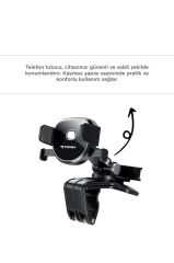 Telefon Tutucu Araç içi Döner Vakumlu Sarsıntı Önleyici Telefon Tutacağı JX068 Siyah