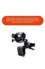 Telefon Tutucu Araç içi Döner Vakumlu Sarsıntı Önleyici Telefon Tutacağı JX068 Siyah