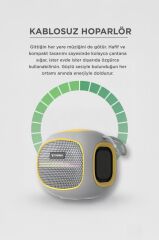 Bluetooth Hoparlör Taşınabilir Kablosuz Speaker FM Radyo USB TF Kart 5W D90 Gri