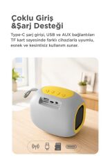 Bluetooth Hoparlör Taşınabilir Kablosuz Speaker FM Radyo USB TF Kart 5W D90 Gri