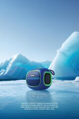 Bluetooth Hoparlör Taşınabilir Kablosuz Speaker FM Radyo USB TF Kart 5W D90 Mavi