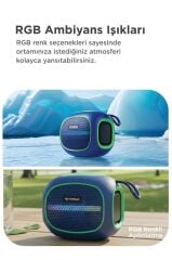 Bluetooth Hoparlör Taşınabilir Kablosuz Speaker FM Radyo USB TF Kart 5W D90 Mavi