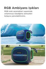 Torima Bluetooth Hoparlör Taşınabilir Kablosuz Speaker FM Radyo USB TF Kart 5W D90 Mavi