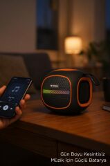 Bluetooth Hoparlör Taşınabilir Kablosuz Speaker FM Radyo USB TF Kart 5W D90 Siyah