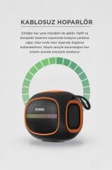 Bluetooth Hoparlör Taşınabilir Kablosuz Speaker FM Radyo USB TF Kart 5W D90 Siyah