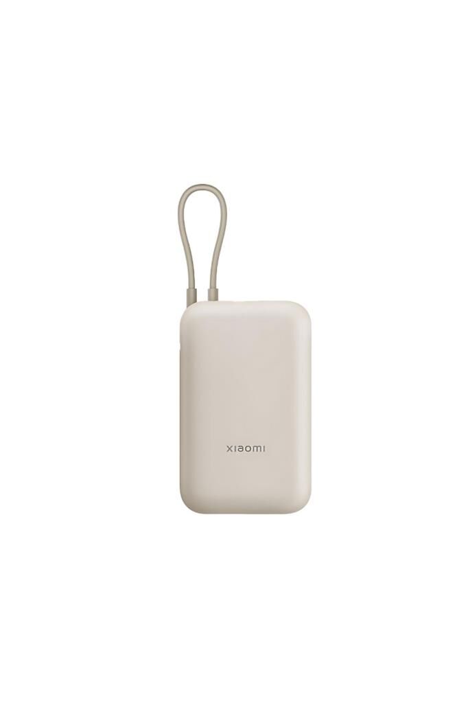 Xiaomi Power Bank 10000mAh  Krem Entegre Kablo USB ve USB-C Portu 22.5W BHR9072GL