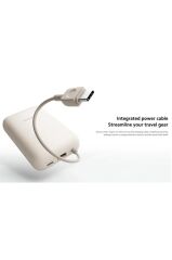 Xiaomi Power Bank 10000mAh  Krem Entegre Kablo USB ve USB-C Portu 22.5W BHR9072GL