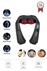 Torima QY-666 Siyah Ovmalı Isıtmalı Boyun Sırt Bel Omuz Bacak Masaj Yastığı Masaj Aleti