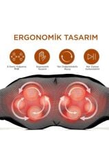 Torima QY-666 Siyah Ovmalı Isıtmalı Boyun Sırt Bel Omuz Bacak Masaj Yastığı Masaj Aleti