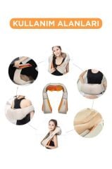 Masaj Aleti Ovalı Isıtmalı Boyun Sırt Bel Omuz Bacak Masaj Yastığı QY666 Siyah