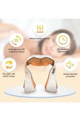 Torima QY-666 Krem Ovmalı Isıtmalı Boyun Sırt Bel Omuz Bacak Masaj Yastığı Masaj Aleti