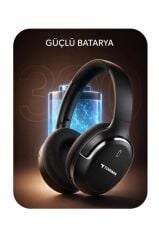 Bluetooth Kulaklık Kulak Üstü Kablosuz Kulaklık HD60 Siyah