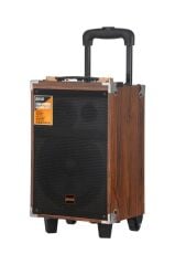 Torima B-Q8 Mikrofonlu Kumandalı Taşınabilir Tekerlekli Bluetooth Hoparlör Kahverengi