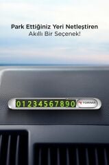 Araç İçi Telefon Numaratörü Fosforlu Oto Cam Kartı JX051 Gri