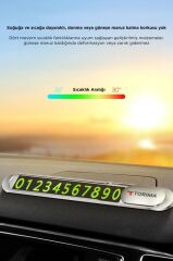 Araç İçi Telefon Numaratörü Fosforlu Oto Cam Kartı JX051 Gri